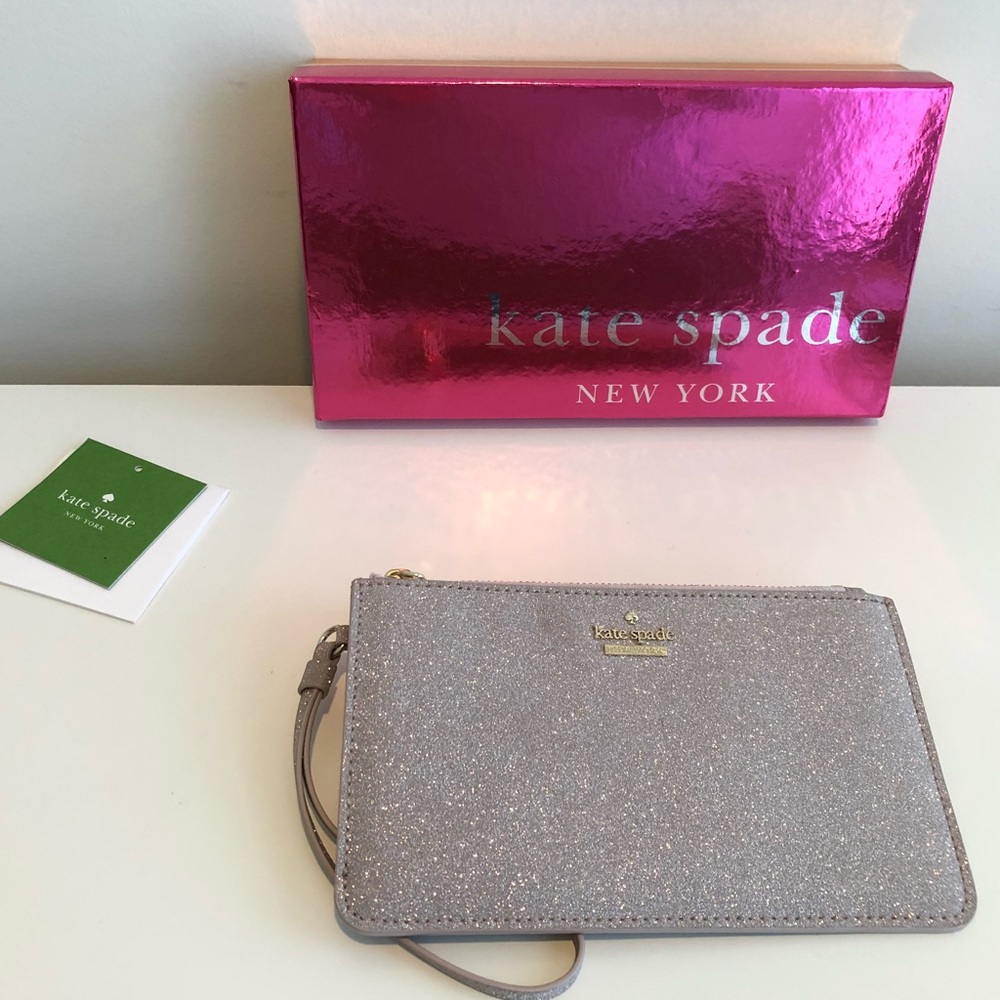 Kate Spade Slim Bee Sparkle Rose Gold Wristlet ♠️